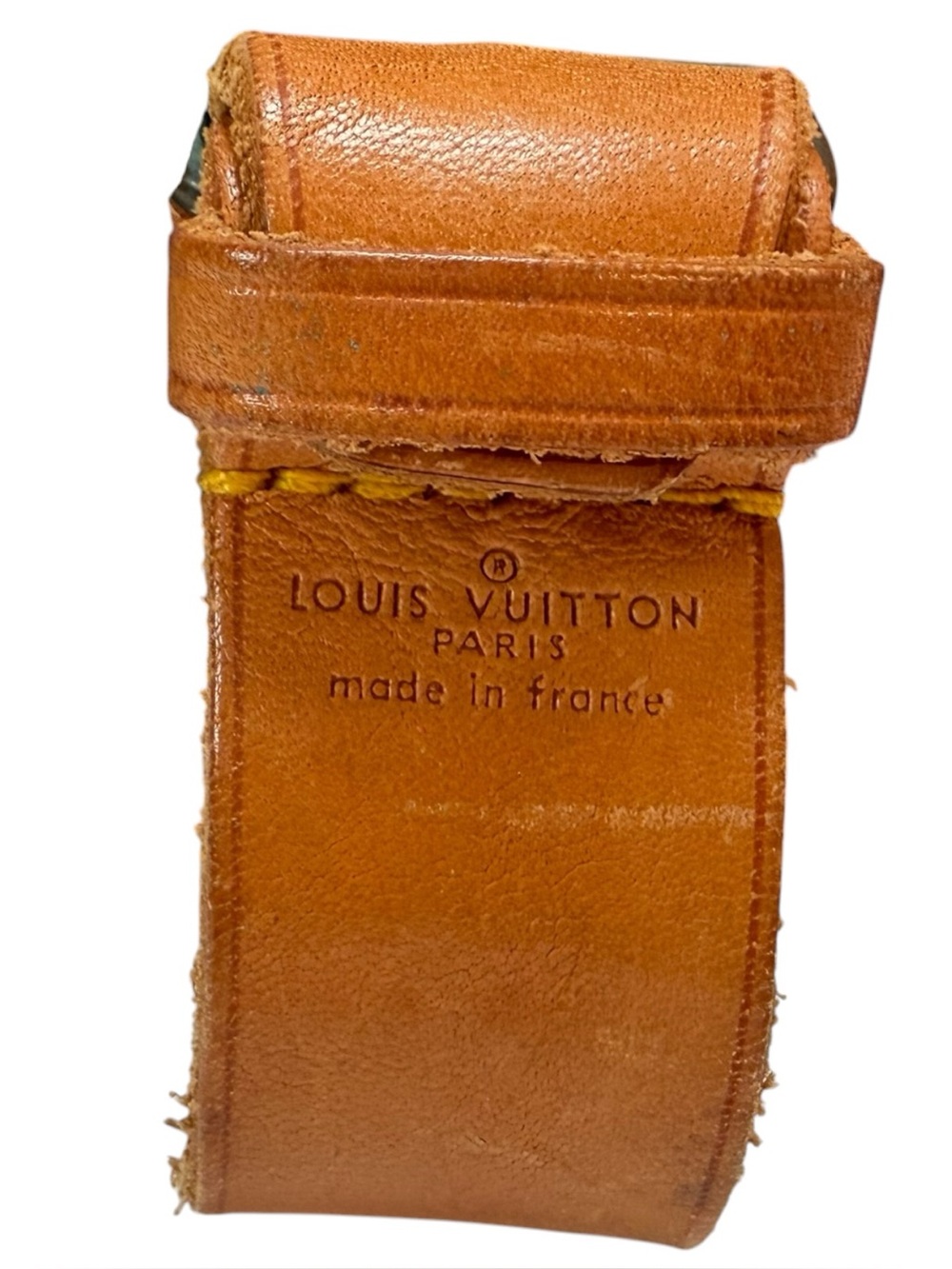 Louis Vuitton Vachetta Leather Belt Loop Strap in Natural Tan